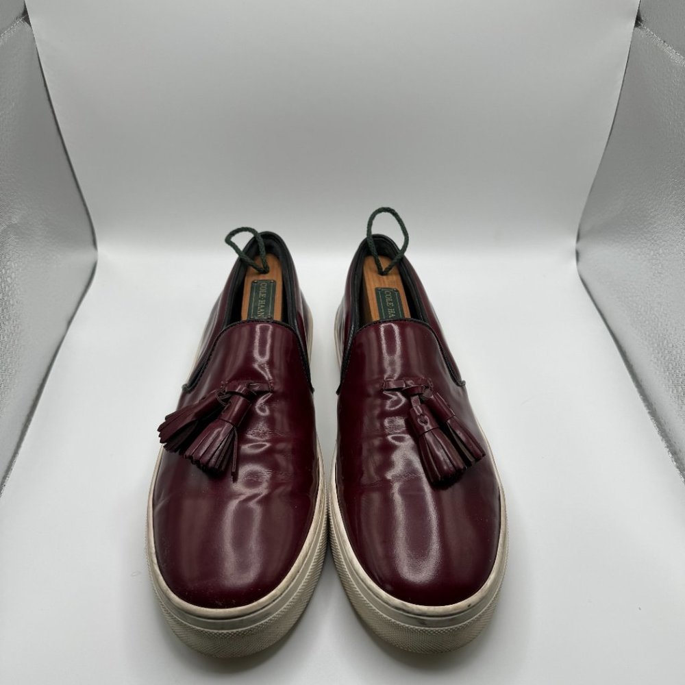 Céline Paris Burgundy Patent Leather Tassel Accents Sneaker size 37